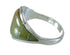 Genuine Sterling Silver Southwestern Turquoise Inlay Ring Size 5-1/4 AX88553